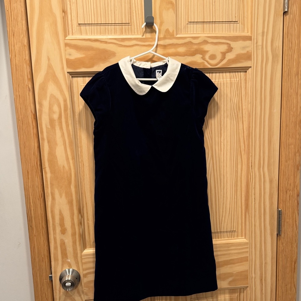 Janie and jack velvet shift Navy Dress with Collar - Picture 8 of 9